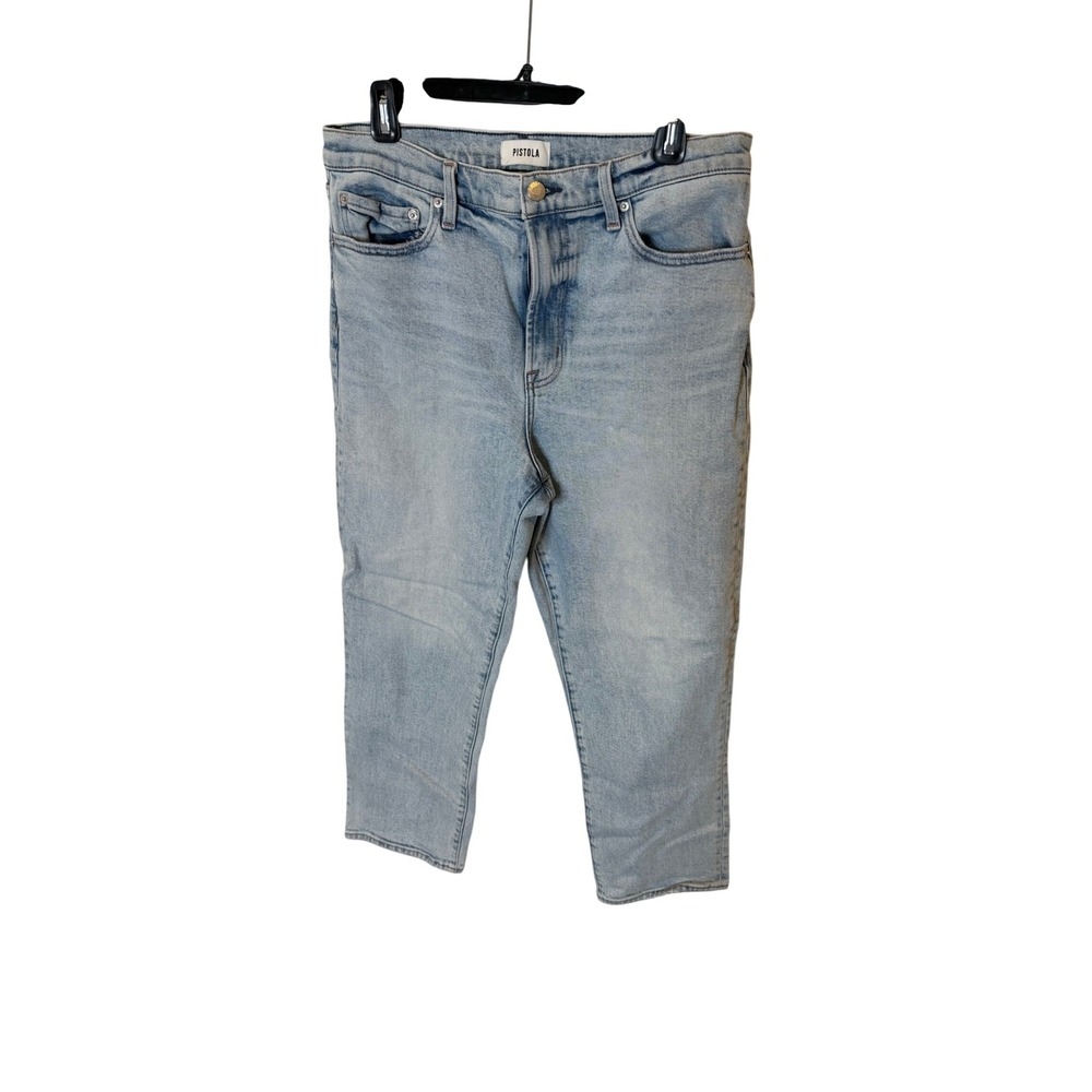 Pistola High Rise Cassie Straight Leg Light Wash Jeans Size 32 P